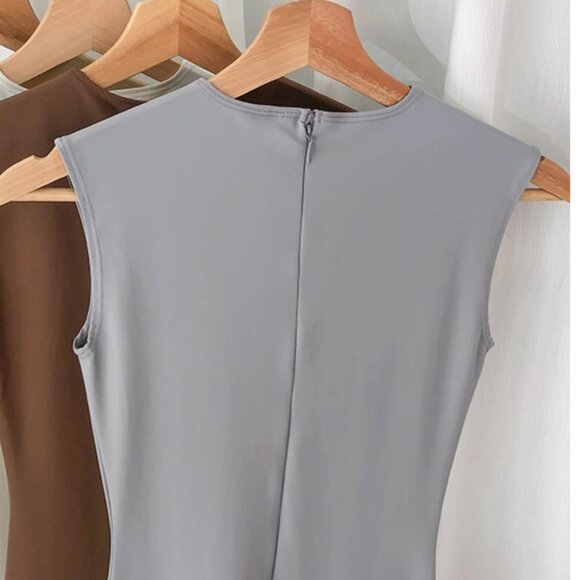 Ssense Entire Studios Sleeveless Maxi Dress XS/S Grey - Picture 11 of 12